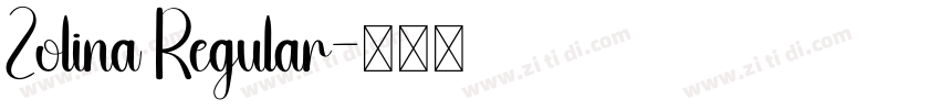 Zolina Regular字体转换